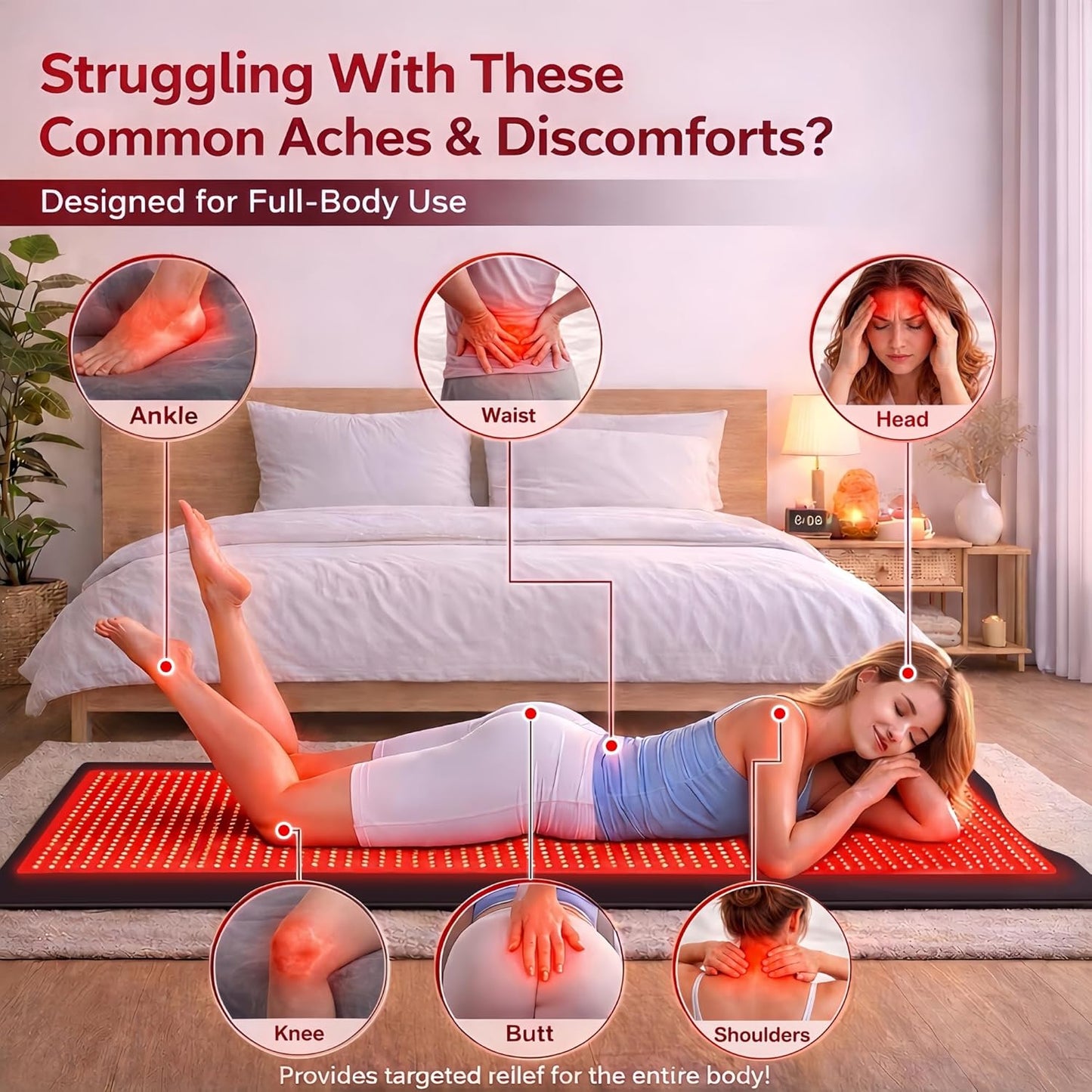 2026 Upgraded All-In-One Red Light Therapy Mat Full Body, FSA & HSA Eligible,75” X 35” Medical-Grade TPU Red Light Blanket with 2600 Dual-Wavelength Leds (660Nm Red & 850Nm NIR) for Pain Relief