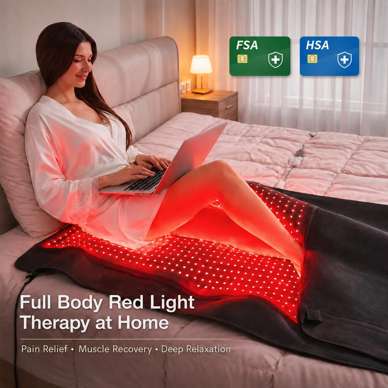 2026 Upgraded All-In-One Red Light Therapy Mat Full Body, FSA & HSA Eligible,75” X 35” Medical-Grade TPU Red Light Blanket with 2600 Dual-Wavelength Leds (660Nm Red & 850Nm NIR) for Pain Relief