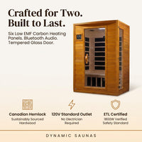 Andora 2-Person Low EMF FAR Infrared Sauna, Canadian Hemlock — Results & Stats