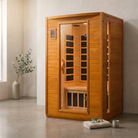 Andora 2-Person Low EMF FAR Infrared Sauna, Canadian Hemlock — Studio Shot