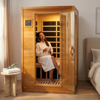 Andora 2-Person Low EMF FAR Infrared Sauna, Canadian Hemlock — Lifestyle