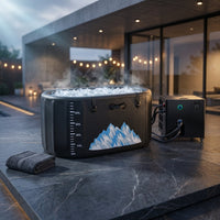 Cold Plunge Tub, 248 Gallon, 1 Horsepower, Heavy-Duty Ice Bath Tub for Athletes with Hot & Cold, Portable Inflatable Plunge Chiller with Water Treatment Kit, Immersion Therapy, Wifi (Black, 1 Set) — Studio Shot