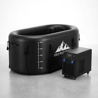 Cold Plunge Tub, 248 Gallon, 1 Horsepower, Heavy-Duty Ice Bath Tub for Athletes with Hot & Cold, Portable Inflatable Plunge Chiller with Water Treatment Kit, Immersion Therapy, Wifi (Black, 1 Set) — Studio Shot