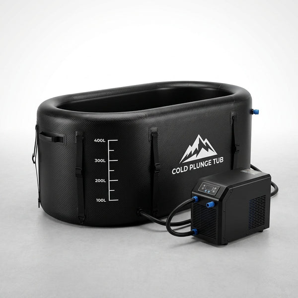 Cold Plunge Tub Built for Home Ice Baths, 248 Gallon Capacity, 1 HP Chiller, WiFi Control, Water Treatment Kit — Studio Shot