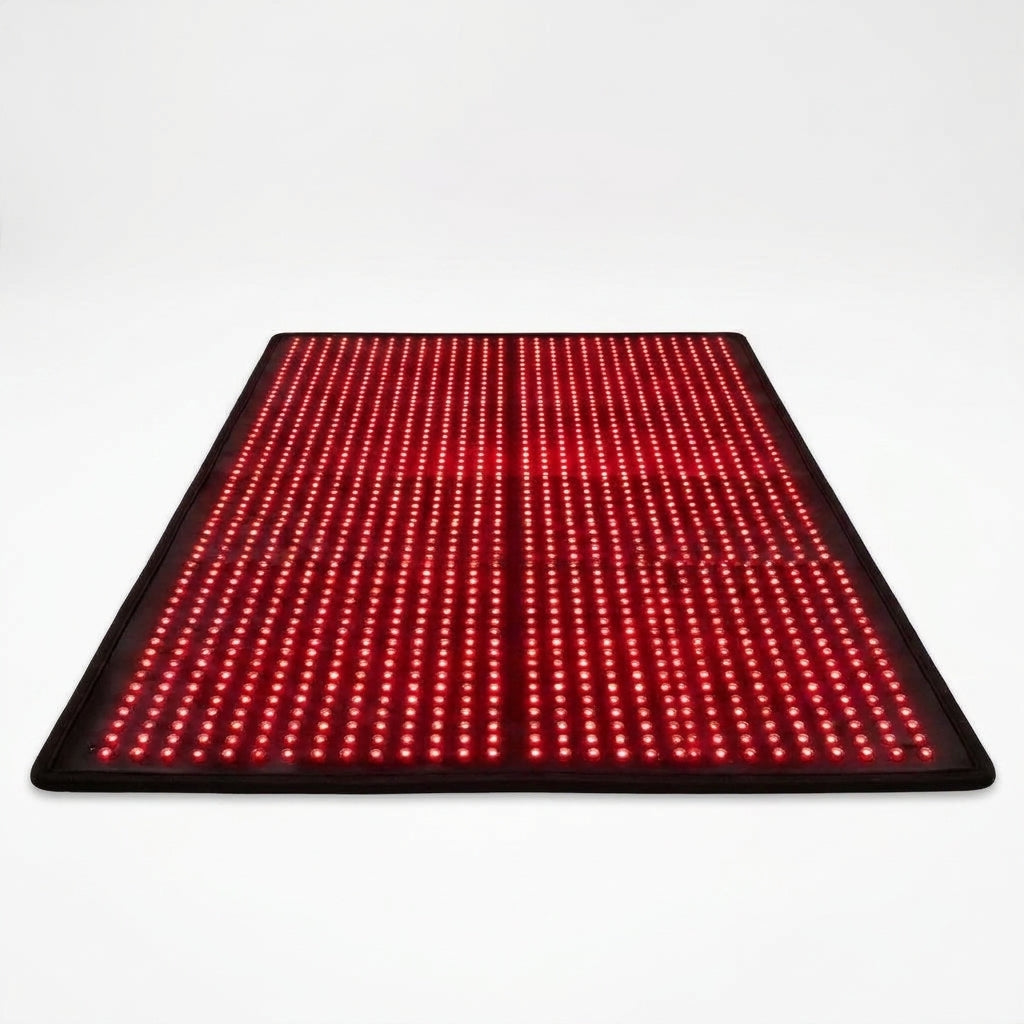 Red Light Therapy Mat Designed for Full Body Coverage, 660nm 850nm Dual Wavelength, 3840 LEDs, 71x31 Inch — Studio Shot