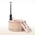 Wood Fired Hot Tub Designed for Dual Temperature Therapy, Pine Construction, Internal Stove, 4-5 Person Capacity