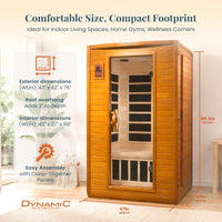 Andora 2-Person Low EMF FAR Infrared Sauna, Canadian Hemlock