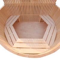 Wood Fired Hot Tub Designed for Dual Temperature Therapy, Pine Construction, Internal Stove, 4-5 Person Capacity