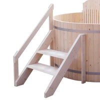Wood Fired Hot Tub Designed for Dual Temperature Therapy, Pine Construction, Internal Stove, 4-5 Person Capacity