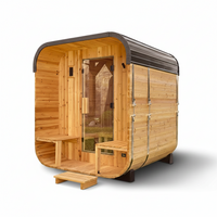Traditional Cedar Sauna Built for Outdoor Use, 2-4 Person Capacity, Electric 9kW Heater, Wi-Fi Control